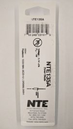 NTE135A Zener Diode (2Pk) 5.1V 1W