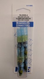 Closed End Solder Splice Sealed Yellow 16Awg (5Pk)