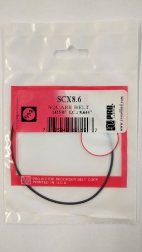 SCX8.6 Square Belt 8.6" IC, .044" CS, .048" Wall Thickness