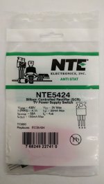 NTE5424 SCR For TV Power Supply Switching, TO220