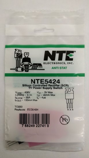 NTE5424 SCR For TV Power Supply Switching, TO220