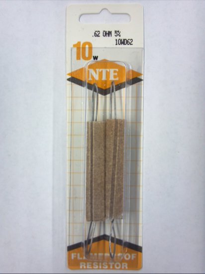 0.62 Ohm 10W Cerment Power Wirewound Resistor (2Pk) 5% Tolerance