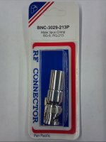 BNC Plug 3-Piece Crimp-On RG-8 RG-213