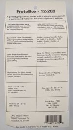4.4x2.6x1.1" Protobox Kit Hammond 1593Q with Board 2.4x2.7"