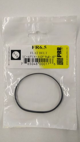 FR6.5 Flat Rubber Belt 6.5" IC, 0.125" CS, 0.027" Wall Thickness