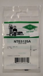 NTE5125A Zener Diode 10.0V 5W Axial Leaded