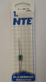 9.1 Ohm 1 Watt Metal Oxide Film Resistor (2Pk) 5% Tolerance