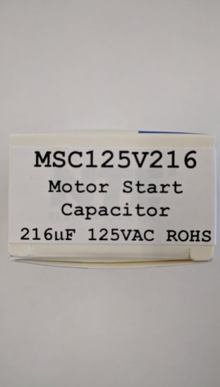 216-259uF 125VAC Motor Start AC Electrolytic Capacitor .25" Q.C.