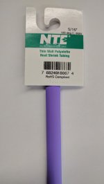 5/16" Violet 48" Thin Wall 2:1 Polyolefin Heat Shrink Tubing
