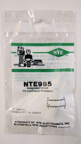 NTE985 IC, TV Luminance Processor, 16-Lead DIP