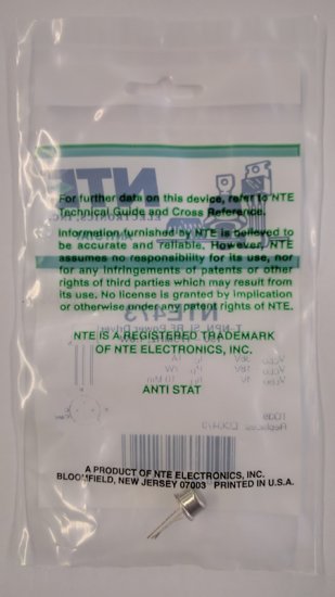 NTE473 T-NPN, Si, RF Power Driver (Po 1.8W@130-175MHz)