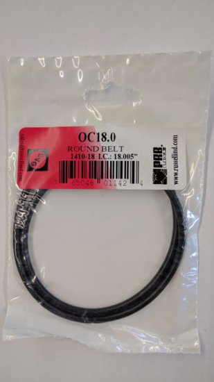 OC18.0 Round Rubber Belt 18.0\" IC, .139\" Cross Section