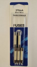 0.375 Amp (375mA) MDA Ceramic Fuse (5Pk) Slow Blow 6x30mm
