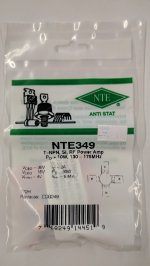 NTE349 T-NPN, Si, RF Power Output (PO 10W 130-175MHZ)