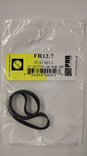 FR12.7 Flat Rubber Belt 12.7" IC, .334" CS, .032" Wall Thickness