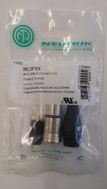 Neutrik XLR3F 3 Pole Female Connector Nickel Housing Silver Con