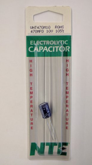 470uf 10V 105°C Radial Lead Electrolytic Capacitor