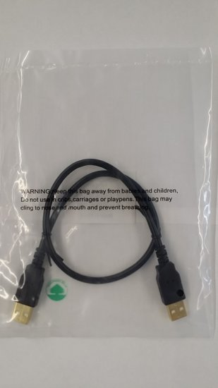 1.5Ft Black USB 2.0 A Male to A Male 28/24AWG Cable (Gold)