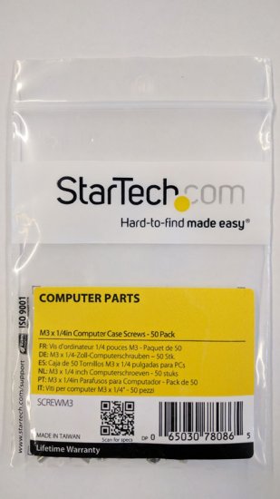 PC Mounting Computer Screws M3 x 1/4in Long Standoff - 50 Pack