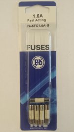 1.6 Amp (GDA) Ceramic Fuse (5Pk) Fast Acting 5x20mm