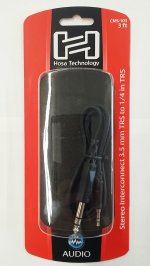 3Ft Stereo Interconnect 3.5mm TRS to 1/4in TRS