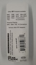 N Jack to TNC Plug Adapter