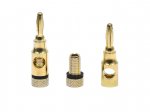 Banana Plugs Open Screw Type (Gold) Red/Black (5Pairs)