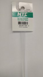 5/16" Clear 48" Thin Wall 2:1 Polyolefin Heat Shrink Tubing