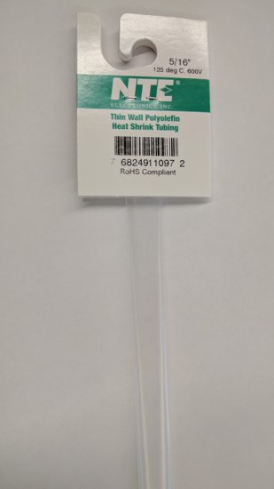 5/16" Clear 48" Thin Wall 2:1 Polyolefin Heat Shrink Tubing