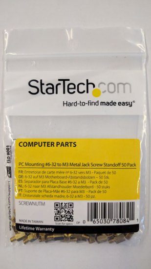 Replacement PC Mounting #6-32 to M3 Metal Jack Screw Standoff 50