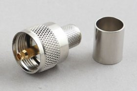 UHF Plug 2-Piece Crimp-On PL-259 Connector for RG-8/U