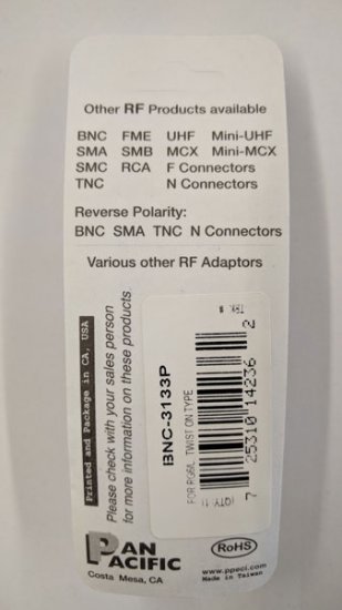 BNC Jack Twist-On RG-6/U