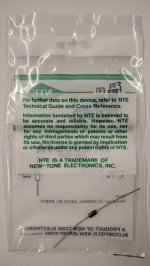 NTE5094A Zener Diode 87.0V 1W, DO-41/DO-15 (2Pk)