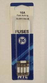 16 Amp (GDA) Ceramic Fuse (5Pk) Fast Acting 5x20mm