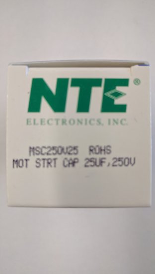 25-30uF 250VAC Motor Start AC Electrolytic Capacitor .25" Q.C.