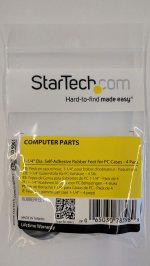 1-1/4in Dia. Self-Adhesive Rubber Feet for PC Cases - 4 Pack