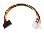 12" SATA 15pin Male to 4pin Molex and 4pin Power Cable