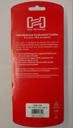 5Ft Headphone Extension Cable 3.5mm TRS to 3.5mm TRS