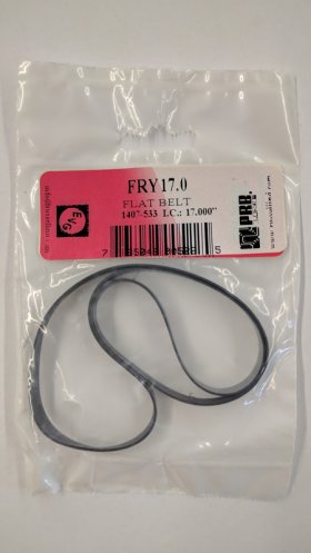 FRY17.0 Flat Rubber Belt 17.0" IC, .275" CS, .03" Wall Thickness
