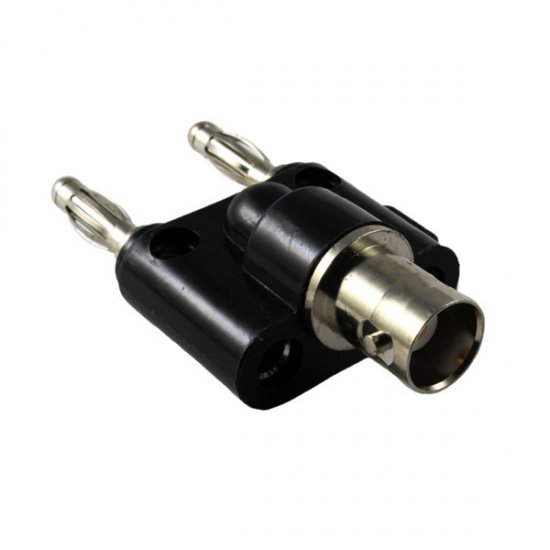 BNC Jack to Dual Banana Plugs 0.75\" Center