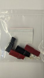 75 Amp Red/Black Anderson Powerpole Connectors (6Awg, 2 Sets)
