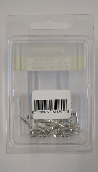 0.062" Female Crimp Pins For Receptacle (Molex) 25Pk