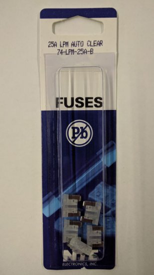 25 Amp Clear (APS) Low Profile Mini-Blade Fuse 32V (5Pk)