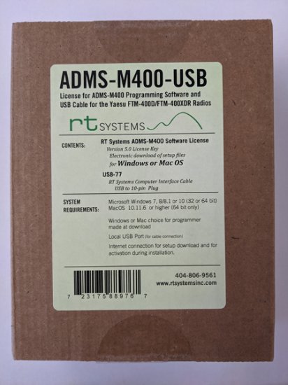 ADMS-M400 Programming Software/USB-77 Cable Yaesu FTM-400/XDR