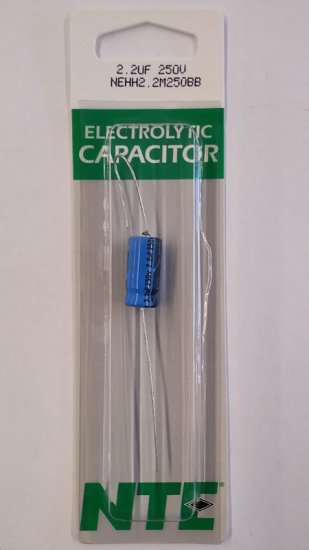 2.2uf 250V Axial Lead Electrolytic Capacitor