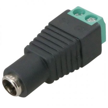 DC Socket (Power Female 2.1 / 5.5mm) to 2-Pin Terminal Adapter