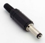Size M 5.5/2.1mm Coaxial DC Power Plug Inline With Strain Relief