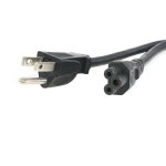 10Ft 18Awg Standard Laptop Power Cord NEMA 5-15P to C5 Mouse Ear