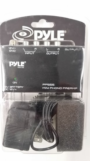 Ultra Compact Phono Turntable Pre-Amplifier w/ 9 V Battery Comp