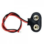 9V Battery Snap (Economy) Vinyl, 5.9" Leads on Side